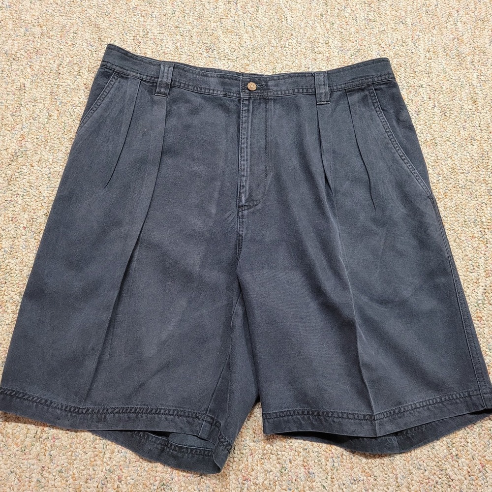 Tommy Bahama Shorts Men 40 Blue Tencel Relax Beach Tropical Outdoors Tiki Casual
